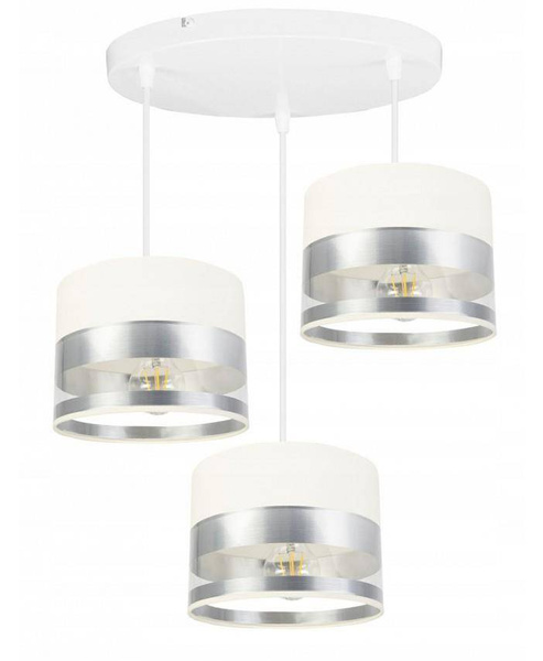 Elegancka Lampa z Transparentnymi Detalami na Nowoczesnych Abażurach
