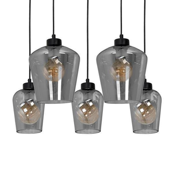 Nowoczesna lampa wisząca prostokąt SANTIAGO SMOKED MLP6616