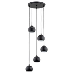 Lampa wisząca ALFA PLUS CZARNA 5xE14 40cm | 63146