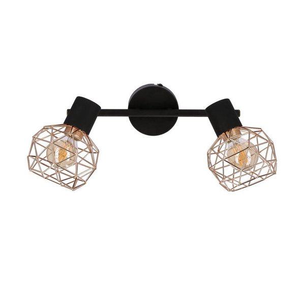 Lampa sufitowa listwa ścienna czarna złoty klosz Acrobat Candellux 92-66336 