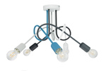 Lampa sufitowa do pokoju dziecka kolorowa w stylu loft Mondo 1001/5MX5