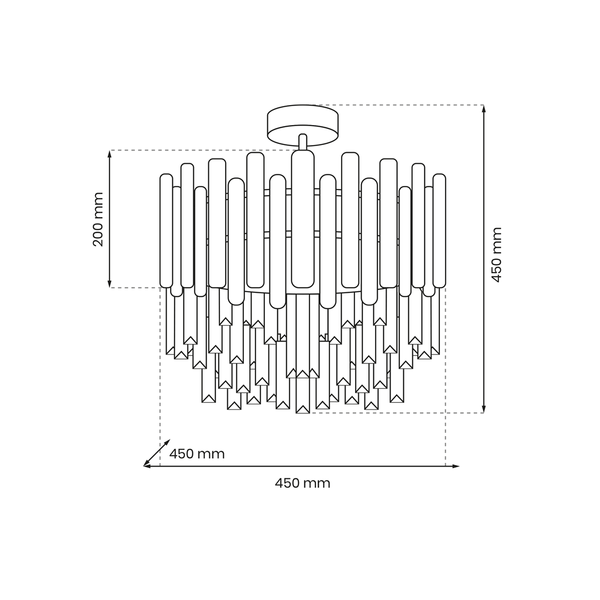 Lampa sufitowa ASPEN CHROME 6xE14