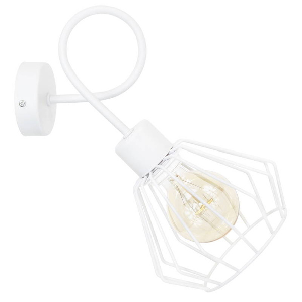 Biały kinkiet do pokoju chłopca i dziewczynki Edison Loft