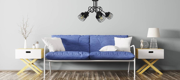 Lampa do pokoju dziecięcego czarna loft Koszyk 5