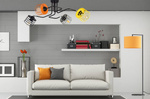 Lampa sufitowa do pokoju młodzieżowego w stylu loft Edison Koszyk 4xE27 LED