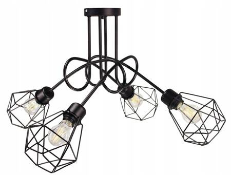 Lampa sufitowa do pokoju nastolatka Druciak Loft 4