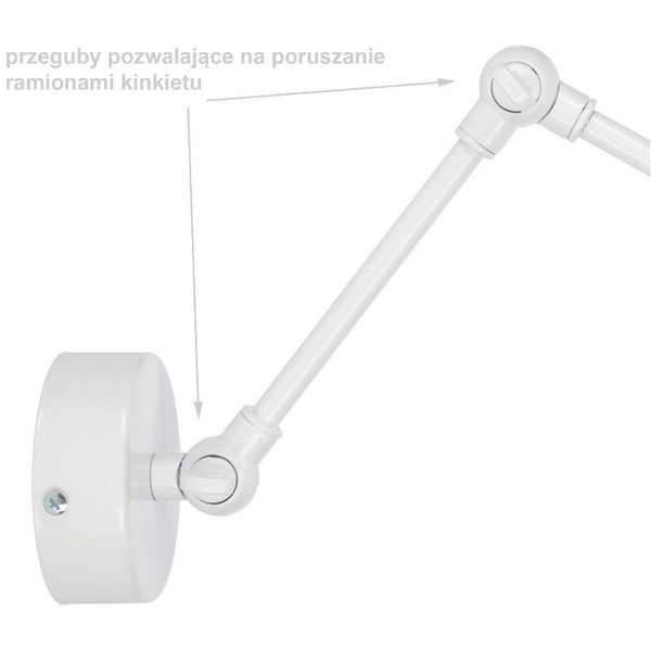 Lampa ścienna do pokoju dziecka z motywem misia na przegubie regulowana Teddy 1xE27