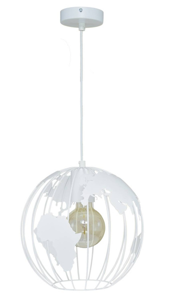 Lampa sufitowa do pokoju dziecka biała nowoczesna Globus 1XE27
