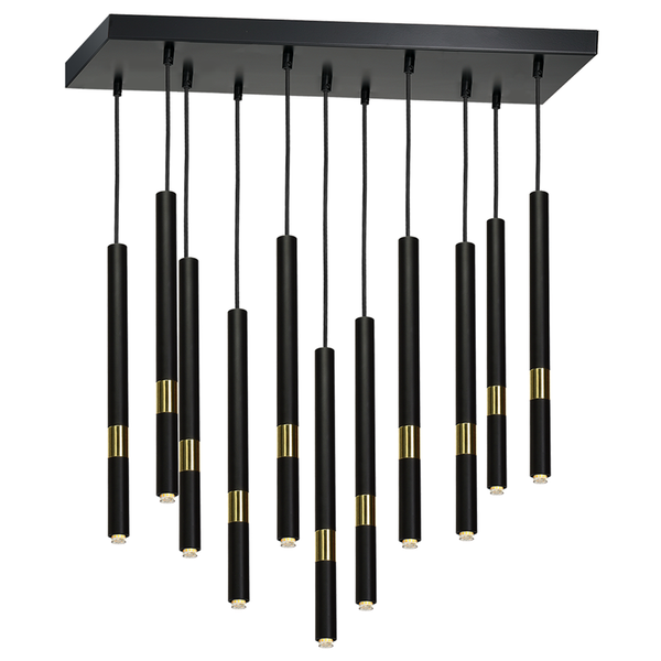 Lampa wisząca MONZA BLACK / GOLD 11xG9 8W MLP6386