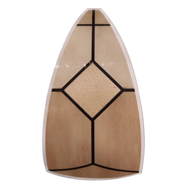 Lampka nocna klasyczna witraż 2x E14 wys. 40cm | brąz ecru