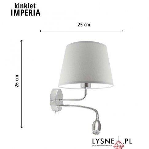 Kinkiet IMPERIA z panelem LED do pokoju dziecięcego