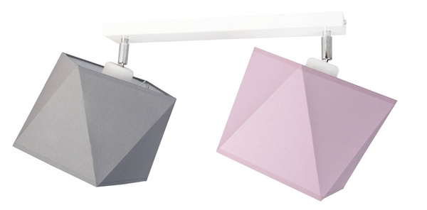 Lampa sufitowa dla dziecka czerwone abażury regulowana 2-punktowa Diament 2xE27 Led 