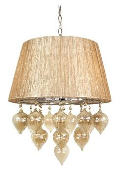 Lampa wisząca na łańcuchu szaro beżowa Elissa Candellux 33-04567