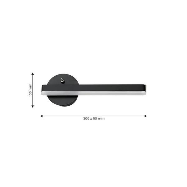 kinkiet SYDNEY 6W LED BLACK prawy
