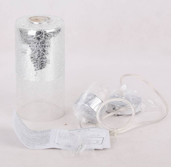 Lampa wisząca sufitowa srebrna szklany klosz E27 Libano Candellux 31-51646