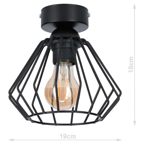 Lampa sufitowa młodzieżowa Druciak Loft 1xE27