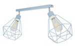 Lampa sufitowa do pokoju dziecka niebieska pastelowa druciak w stylu loft Carmen 2xE27