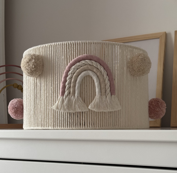 Lampa wisząca do pokoju dziewczynki w stylu Boho Tęcza Pastele 35 cm