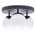 Lampa sufitowa nowoczesna szklana kula plafon SFERA III czarny/biały śr. 35cm