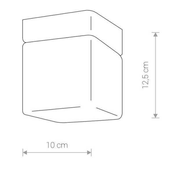 Lampa sufitowa lub kinkiet do łazienki SIS IP44 G9 10cm | czarny