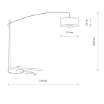 Lampa podłogowa POISE multicolour B E27 wys.230cm dług.255cm przewód 270cm włącznik | 11430