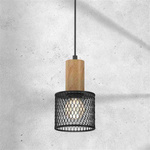 Lampa wisząca SOBRESA E27 | Czarna