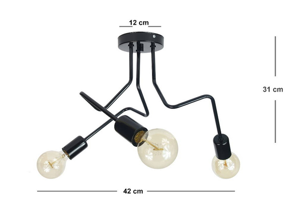 Lampa dziecięca szara w stylu loft Luna 3