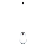 Nowoczesna lampa wisząca PEAR BLACK M do biura i salonu | czarny