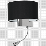 Kinkiet CASINO BLACK/CHROME 1xE27 + 1W LED ML6378