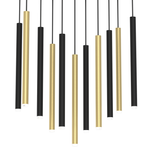 Lampa wisząca MONZA BRASS, MLP8845, czarno-złota, 11x8W G9