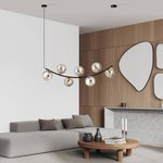 Nowoczesna lampa wisząca grafitowe klosze RITZ 7 BL GRAFIT 