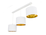 Nowoczesna biała lampa wisząca złoty środek Mirror Line White 3 