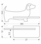 Lampa kinkiet półeczka LED niebieski piesek Dog 21-02976