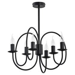 Żyrandol nowoczesny ZOJA śr. 50cm czarny