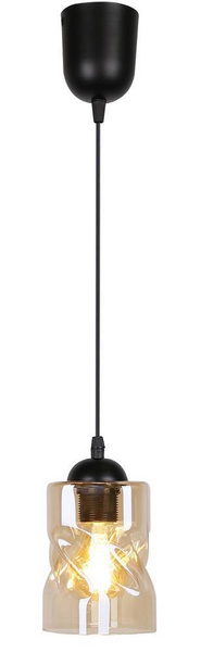 Lampa wisząca szklana czarna/bursztynowa Felis 31-00156