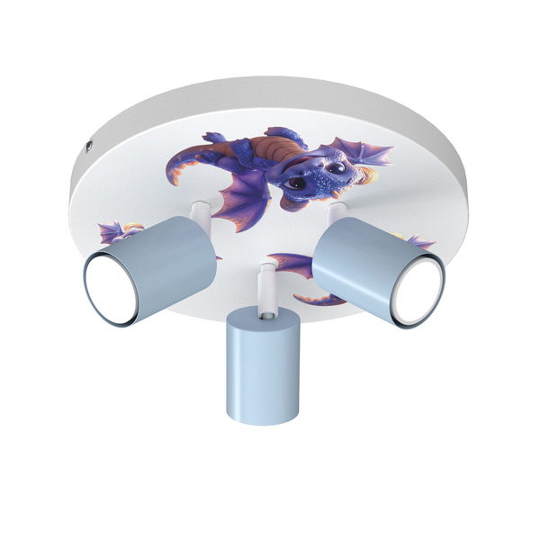 Lampa sufitowa do pokoju chłopca Smoki GU10