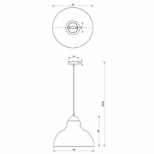 Lampa wisząca CORIN PINK 1xE27