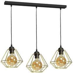 Lampa wisząca INDUSTRIALNA LUPO BLACK/GOLD 3xE27 MLP6271