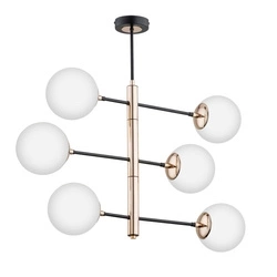 Lampa sufitowa ALFA PESCO ZŁOTA 6xE14 80cm | 62206