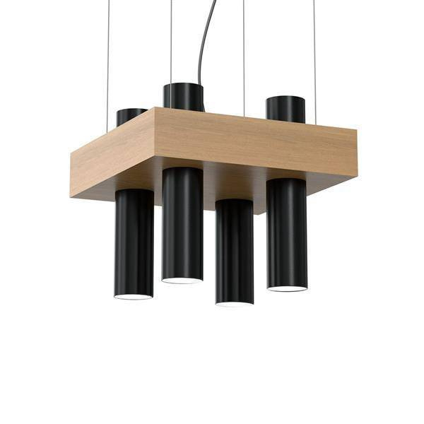 Nowoczesna lampa wisząca WEST BLACK 4xGU10 MLP5512