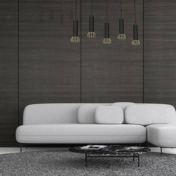 Lampa wisząca DANTE, MLP7250, czarny/złoty, 5x8W LED GU10