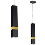 Nowoczesna lampa wisząca VIDAR BLACK/GOLD 1xGU10 MLP6279