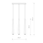 Lampa nad wyspę QUEBECK black III 5406
