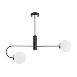Nowoczesna lampa sufitowa PERLA BLACK 5xE27 wys. 58cm | czarny