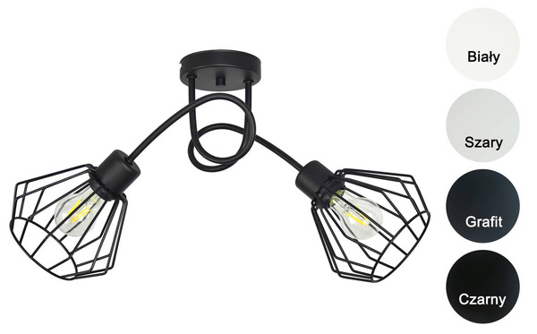 ARTEMIDA ŻYRANDOL EDISON 2P CZARNY