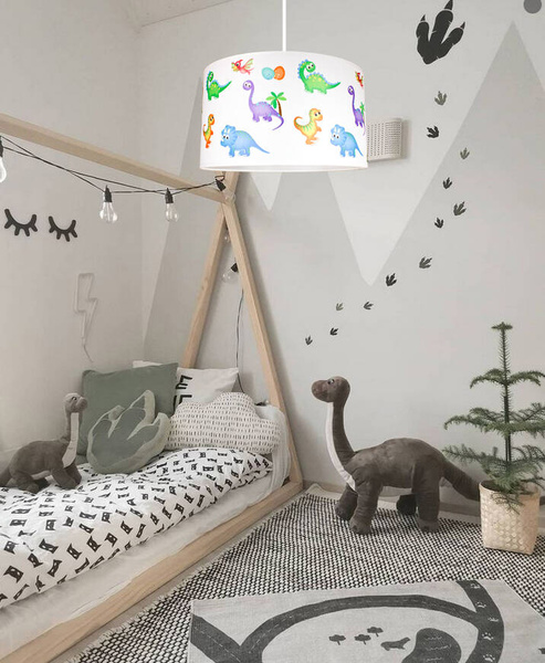 Lampa sufitowa do pokoju dziecięcego Dinozaury 3 punktowa 