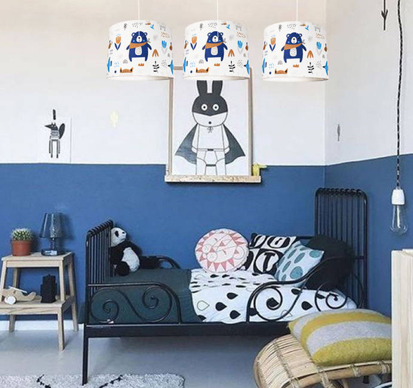 Lampa z motywem misia dla chłopca i dziewczynki Teddy 3 Koło