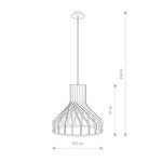 Lampa wisząca sklejka BIO 38cm E27