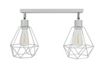 Lampa sufitowa do pokoju dziecka szara druciak nowoczesny w stylu loft Carmen 2xE27