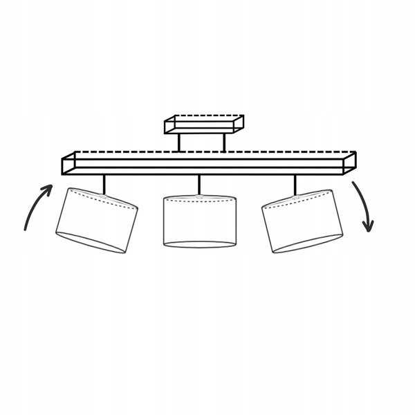 Lampa sufitowa do pokoju dziecięcego niebieskie abażury Zaczarowany Cylinderek